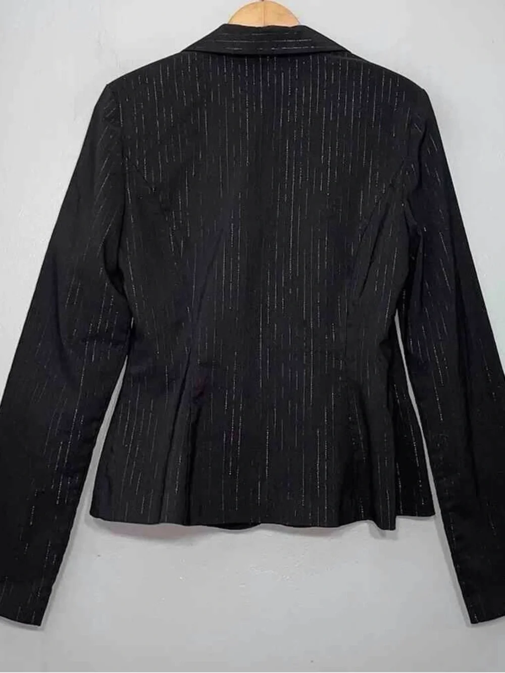 A. Byer Women's Black Pinstripe Blazer